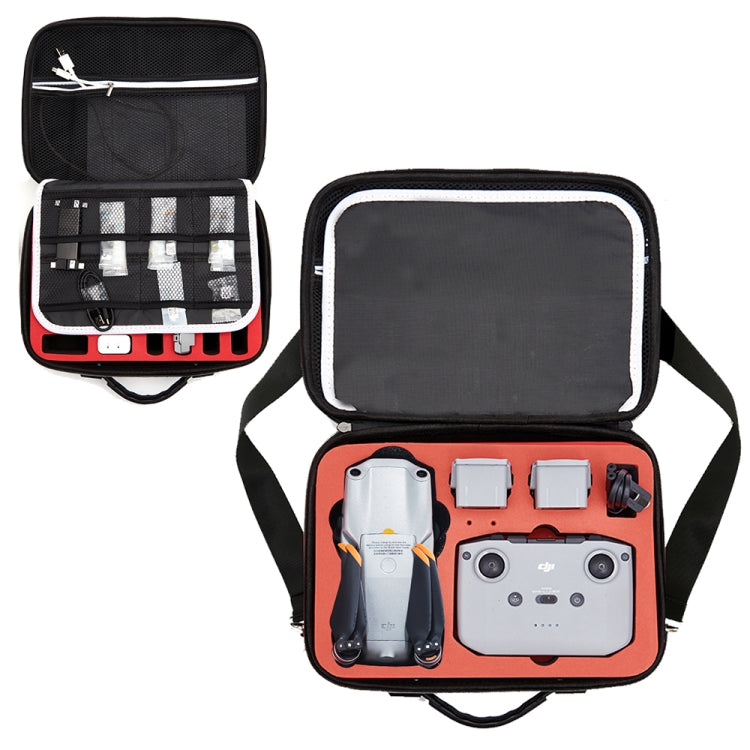 Portable Single Shoulder Storage Travel Carrying Case for DJI Air 2S in Black and Red Liner