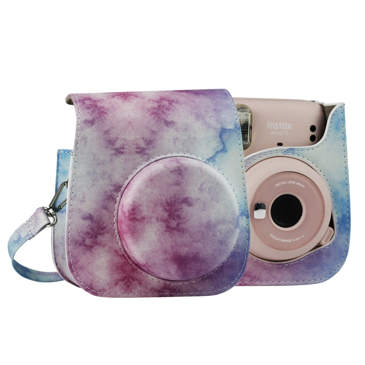 Blue Pastel Painted Series Camera Bag with Shoulder Strap for Fujifilm Instax Mini 11