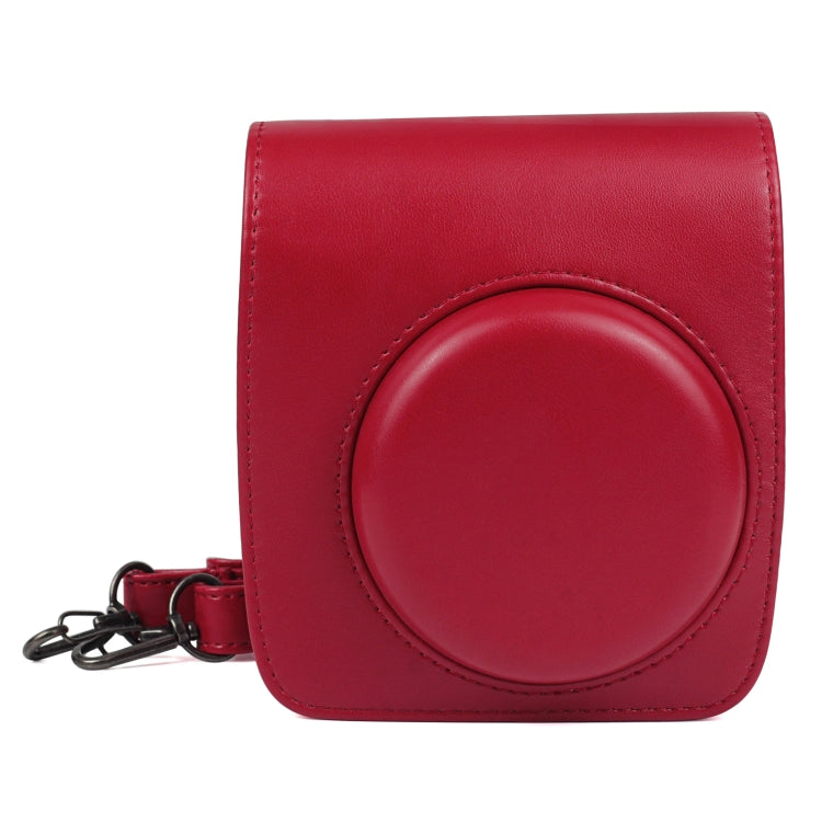 Red PU Camera Bag with Shoulder Strap for Fujifilm Instax Mini 90