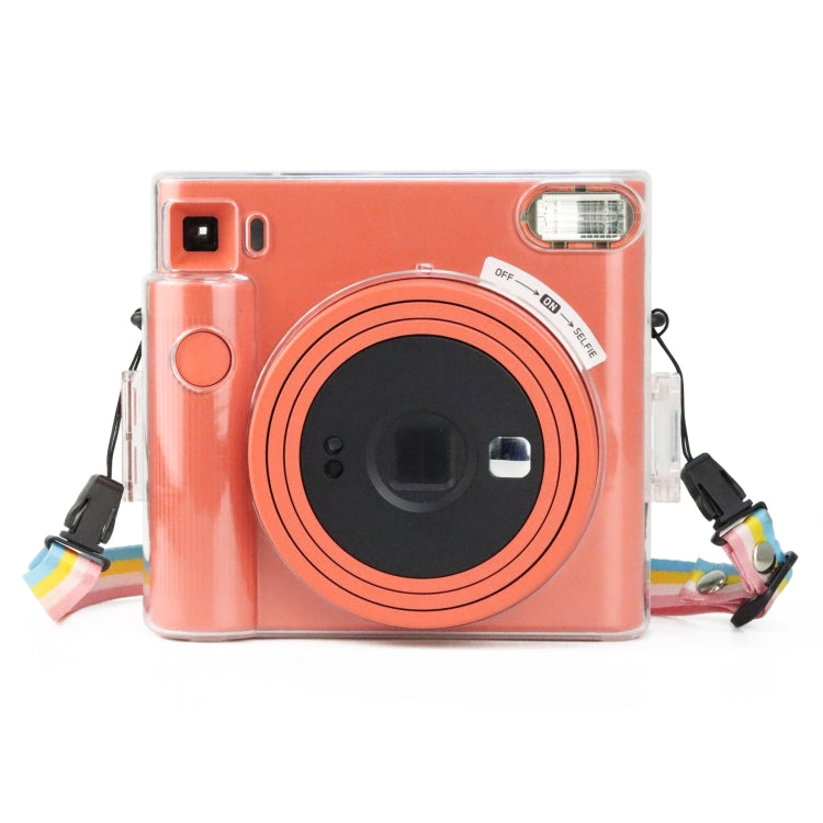 Elegant Clear Crystal Camera Bag with Shoulder Strap for Fujifilm Instax Square SQ1