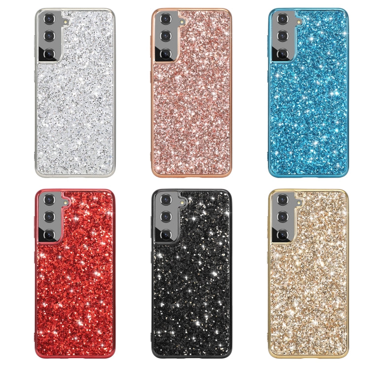 Rose Gold Glitter Powder Shockproof TPU Case for Samsung Galaxy S21 FE