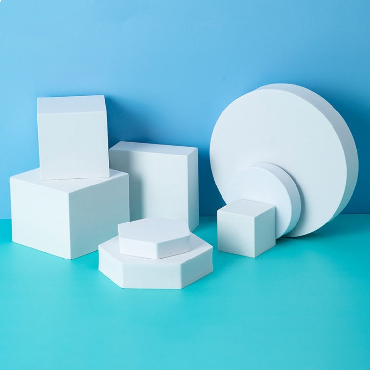 Versatile Geometric Cube Solid Color Foam Photography Props Set (White)