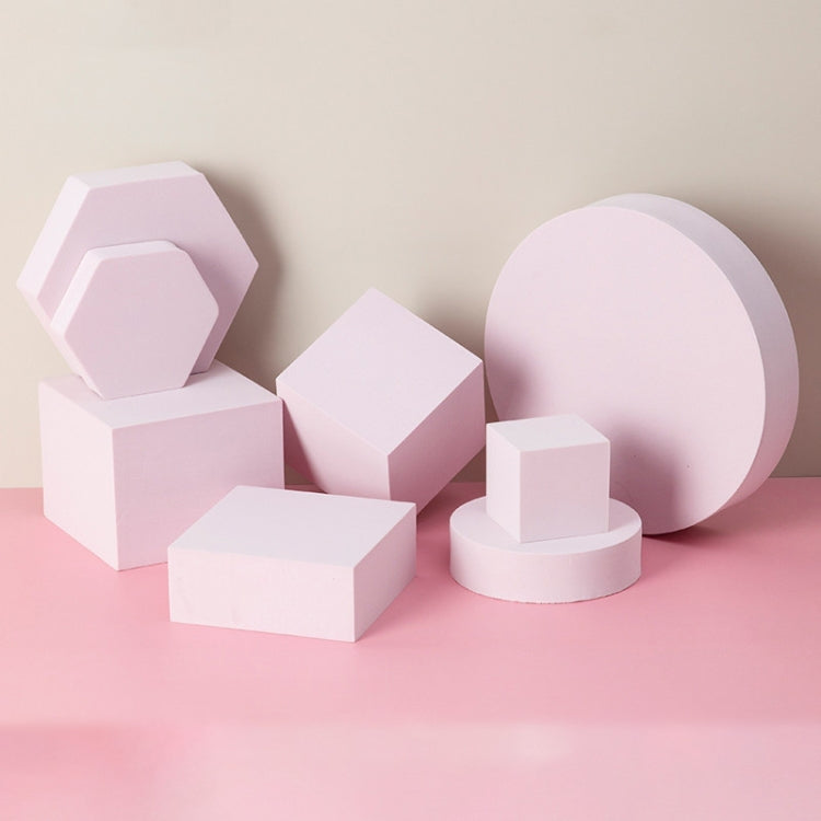 8 in 1 Geometric Cube Solid Color Photography Props Set (Light Pink)