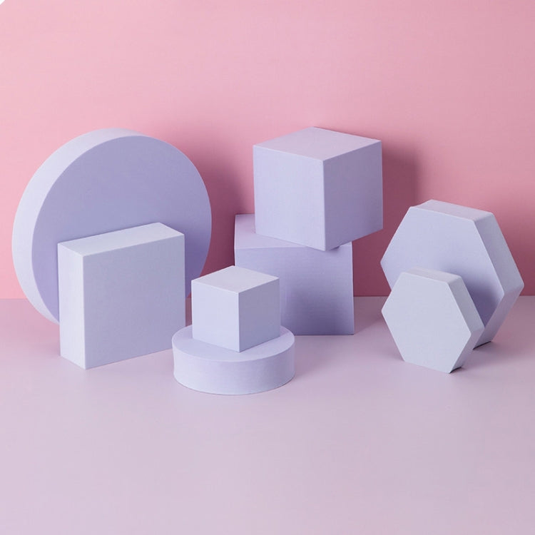 Versatile 8 in 1 Geometric Cube Solid Color Photography Props Set (Purple)