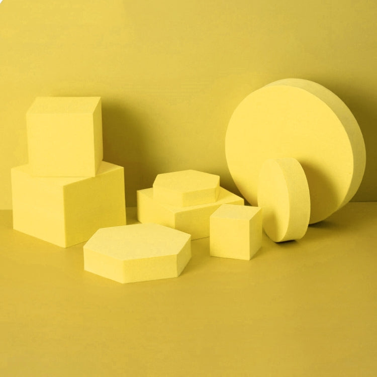 8 in 1 Geometric Cube Foam Props for Photography Background (Yellow)