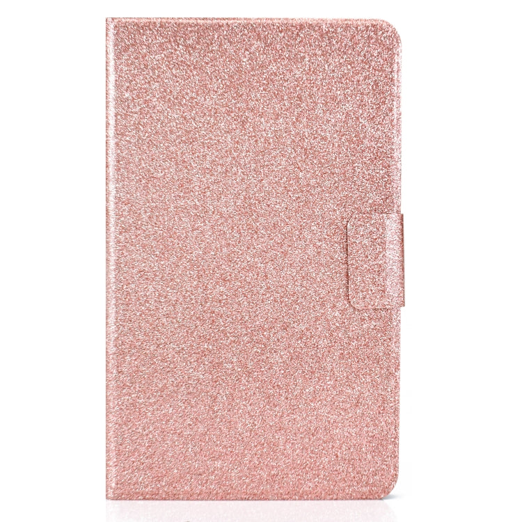 Rose Gold Glitter Flip Leather Case for Samsung Galaxy Tab A7 Lite T220 with Holder & Card Slots