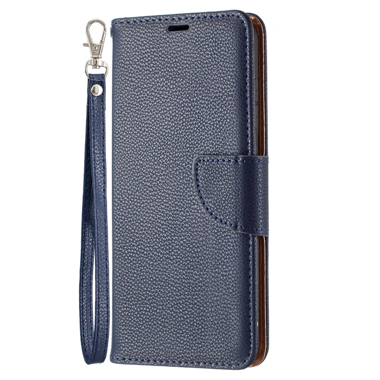 Samsung Galaxy S21 FE / S21 Lite Dark Blue Leather Flip Case with Holder & Card Slots & Wallet & Lanyard