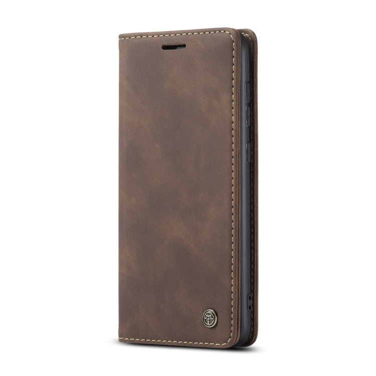 CaseMe 013 Multifunctional Horizontal Flip Leather Case for Samsung Galaxy S21 FE (Coffee)
