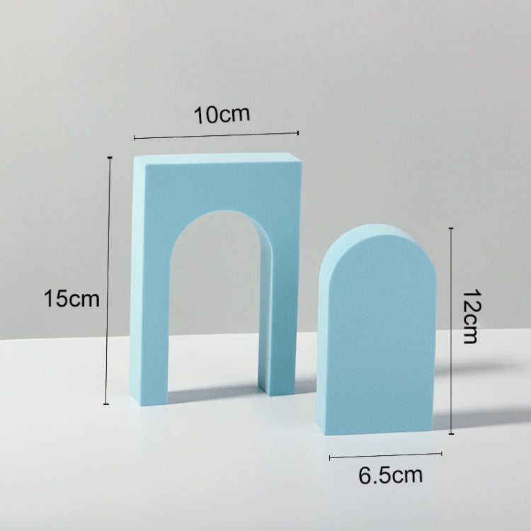 Geometric Cube Solid Color Photography Background Props Kit (Light Blue)