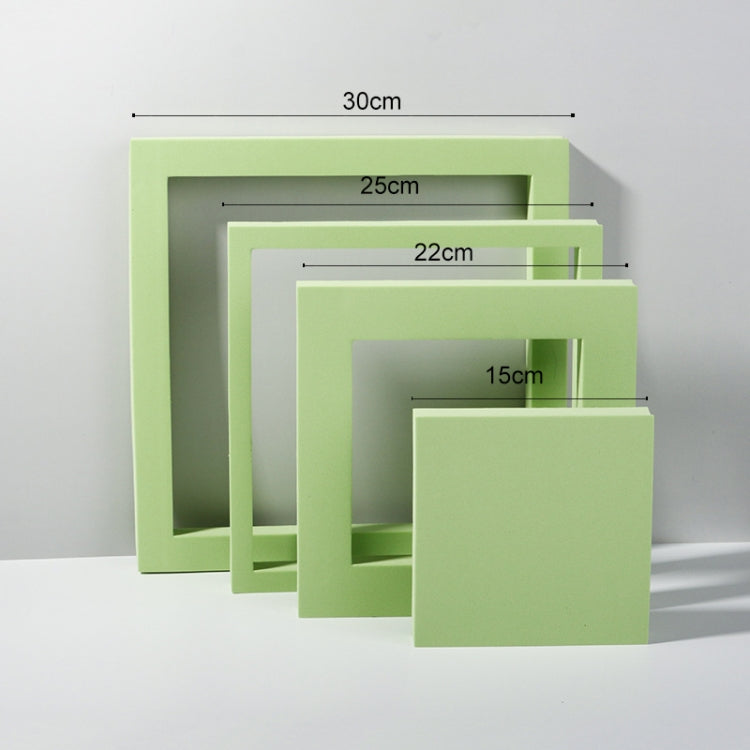 Green Geometric Cube Photography Background Kit with Foam Props