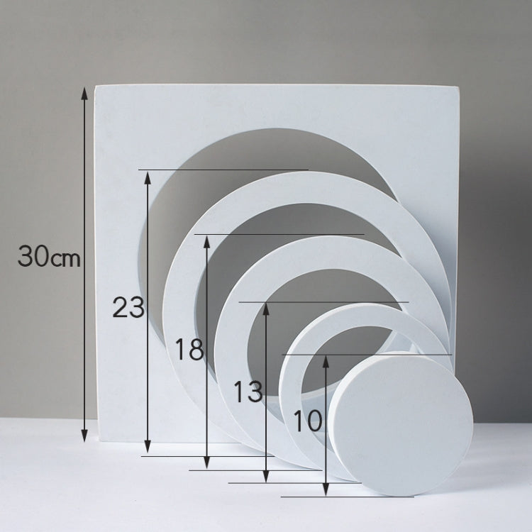 Versatile Round Geometric Cube Photography Background Kit (White)