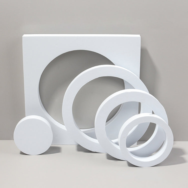 Versatile Round Geometric Cube Photography Background Kit (White)