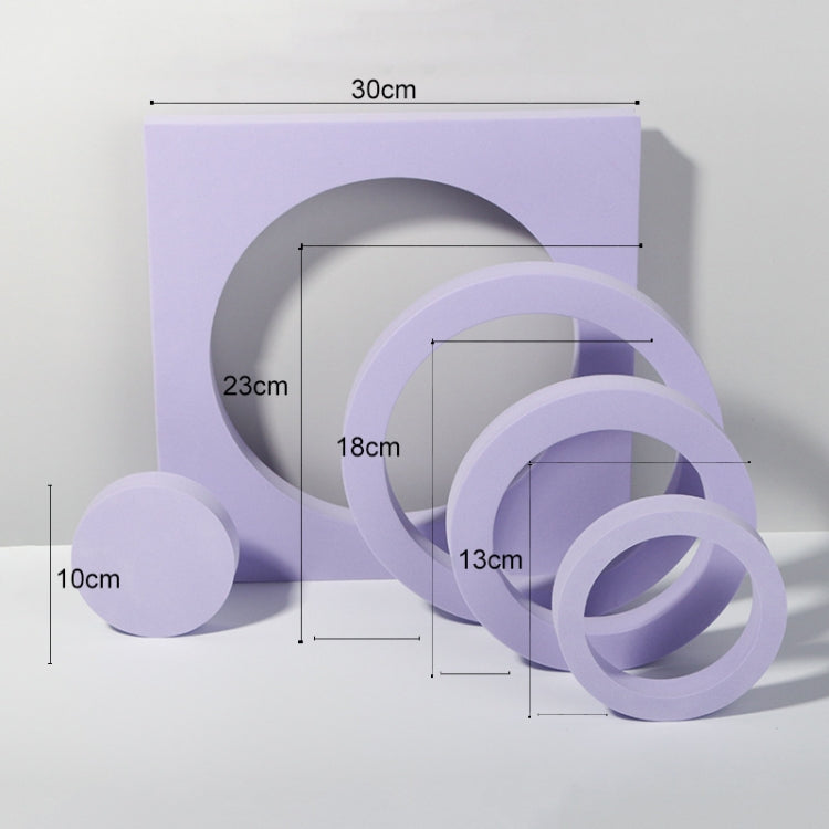 Geometric Cube Photography Table Shooting Foam Props Kit (Purple)
