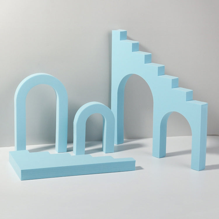 Geometric Cube Solid Color Photography Foam Props Kit (Light Blue)