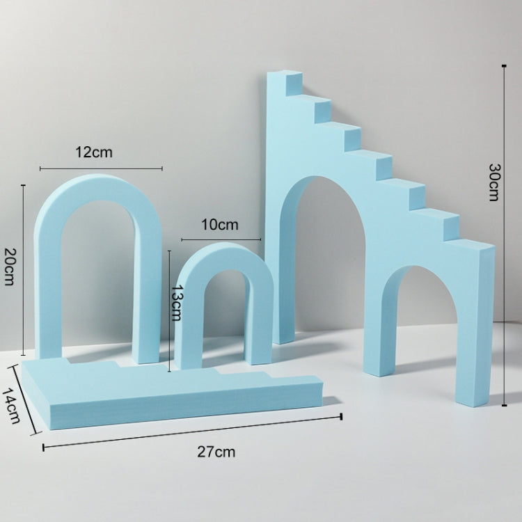 Geometric Cube Solid Color Photography Foam Props Kit (Light Blue)