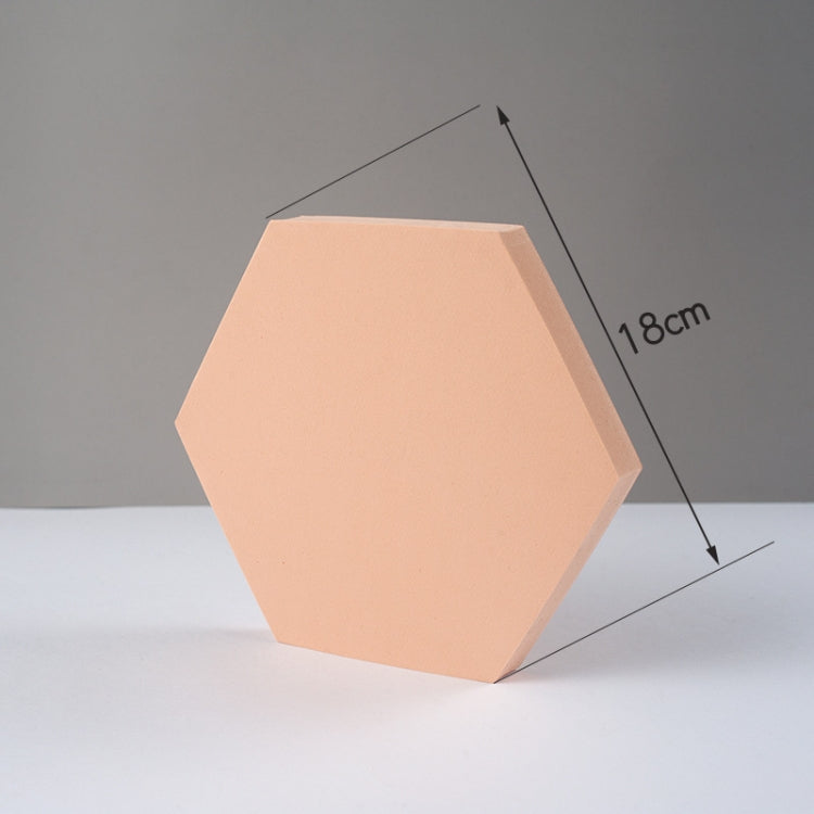 18 x 2cm Hexagon Geometric Cube Solid Color Photography Background Foam Props (Flesh Color)