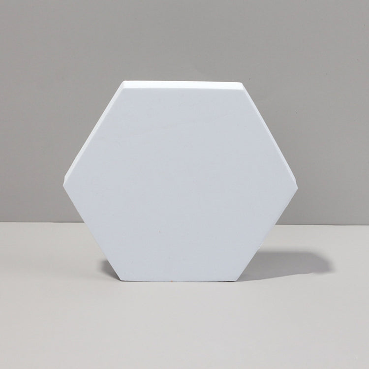 White Hexagon Geometric Cube Photography Props - Set of 18