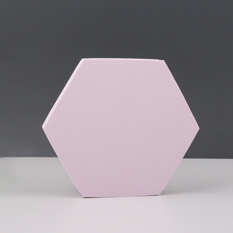 Hexagon Geometric Cube Photography Foam Props (Pink)