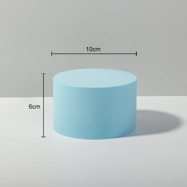 Foam Photography Props: Cylinder Geometric Cube Solid Color (Light Blue) 10 x 6cm