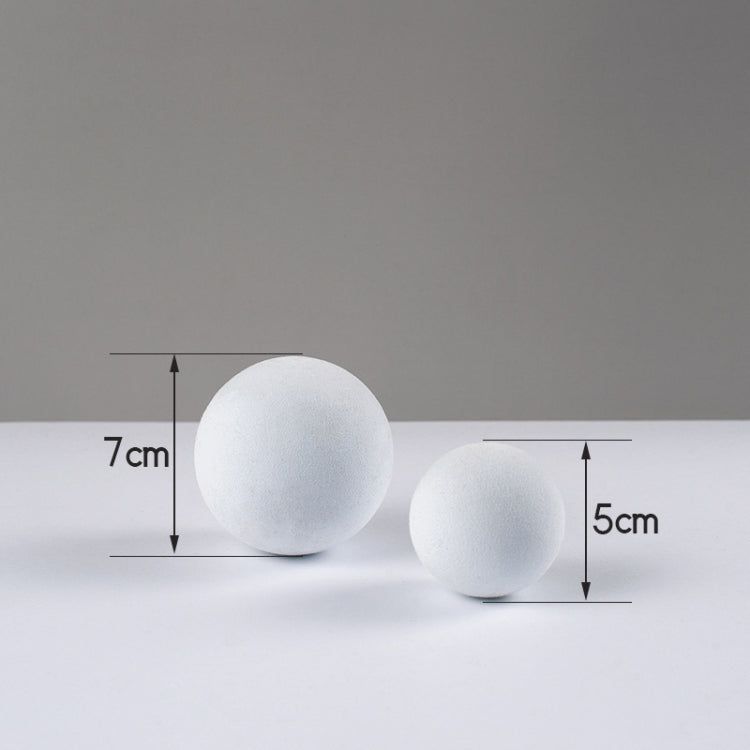 Foam Props for Photography: Geometric Cube Solid Color Table Shooting Background with 7cm and 5cm Round Balls (White)