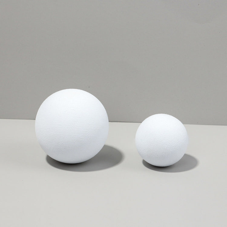Foam Props for Photography: Geometric Cube Solid Color Table Shooting Background with 7cm and 5cm Round Balls (White)
