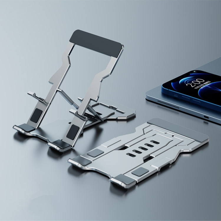Universal Silver Foldable Magnetic Phone/Tablet Holder by R-JUST