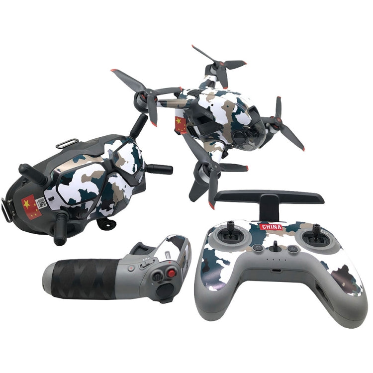 Camouflage Pattern Waterproof Decal Skin Wrap Stickers for DJI FPV Drone & Goggles V2