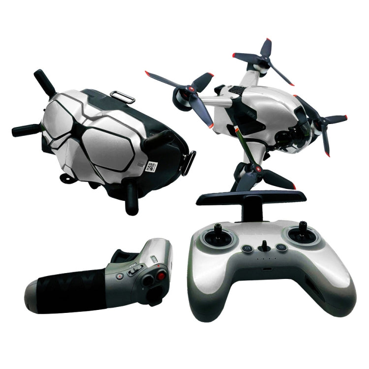 Fluorescent Silver Waterproof Decal Skin Wrap Stickers for DJI FPV Drone & Goggles V2