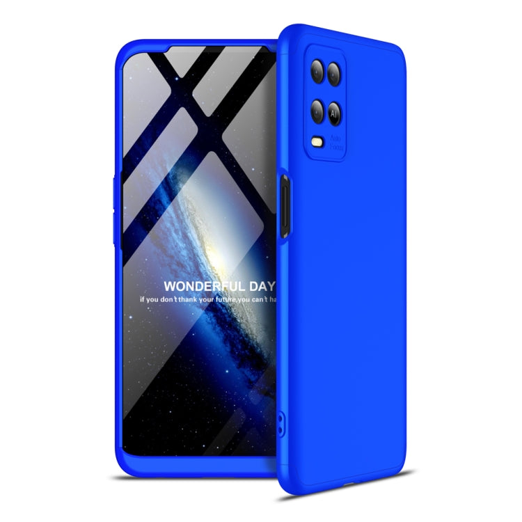 Blue Three Stage Splicing Full Coverage PC Case for OPPO A54