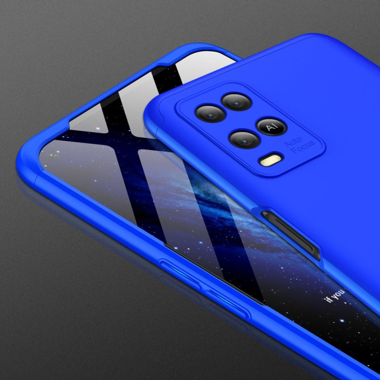 Blue Three Stage Splicing Full Coverage PC Case for OPPO A54