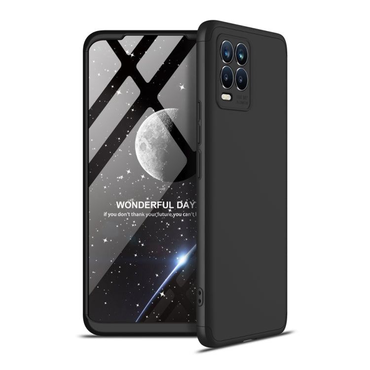 GKK Three Stage Splicing Full Coverage PC Case for OPPO Realme 8 / Realme 8 Pro - Black