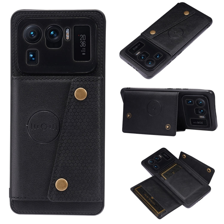 Xiaomi Mi 11 Ultra Shockproof Protective Case with Card Slot & Holder (Black)