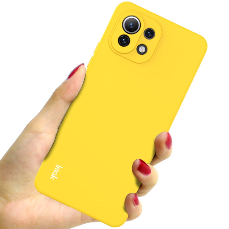 IMAK UC-2 Series Shockproof Full Coverage Soft TPU Case for Xiaomi Mi 11 Lite 5G (Yellow)