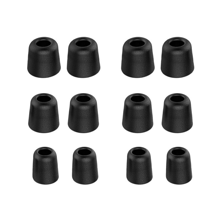6 Pairs of New Bee NB-M1 Slow Rebound Memory Foam Ear Caps with Storage Box, Black