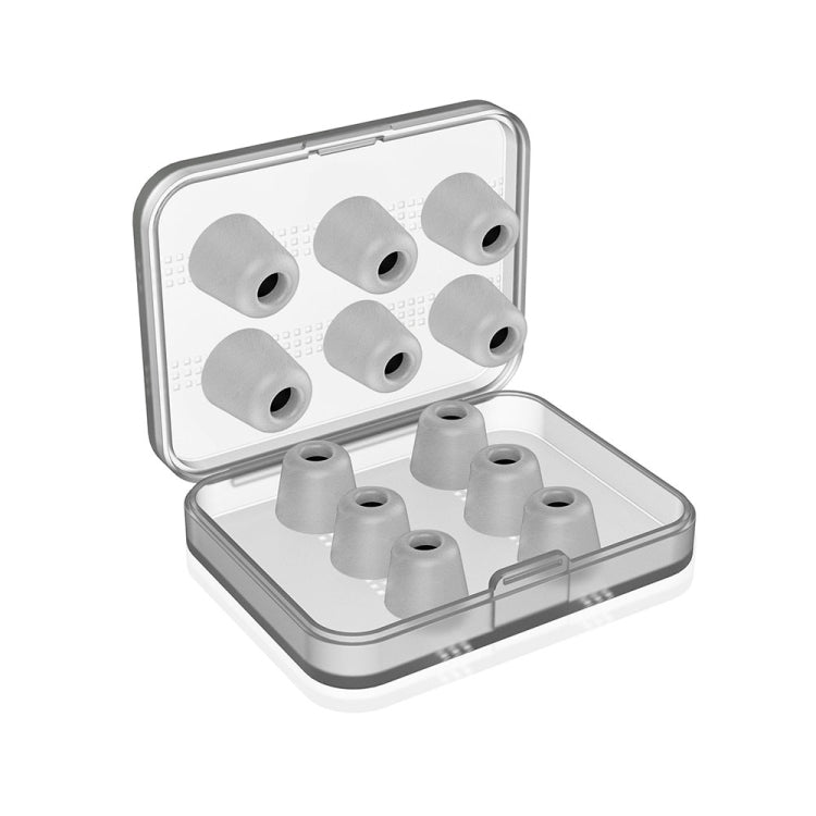 6 Pairs of New Bee NB-M1 Slow Rebound Memory Foam Ear Caps with Storage Box, Grey
