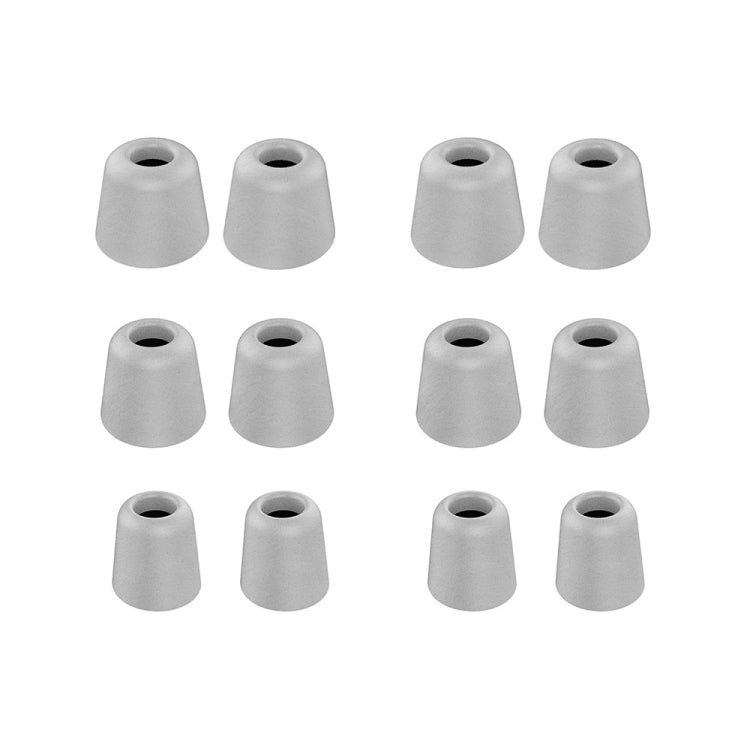 6 Pairs of New Bee NB-M1 Slow Rebound Memory Foam Ear Caps with Storage Box, Grey