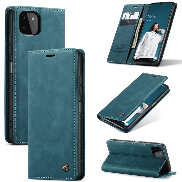 Blue Leather Multifunctional Case for Samsung Galaxy A22 5G