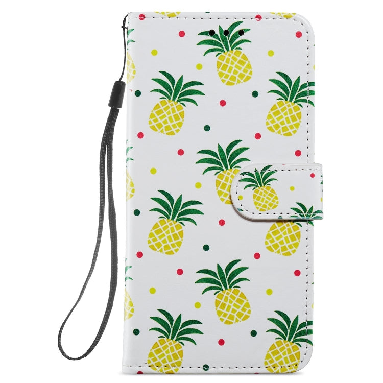 Pineapple Painted Pattern Leather Case for Xiaomi Redmi Note 10 Pro