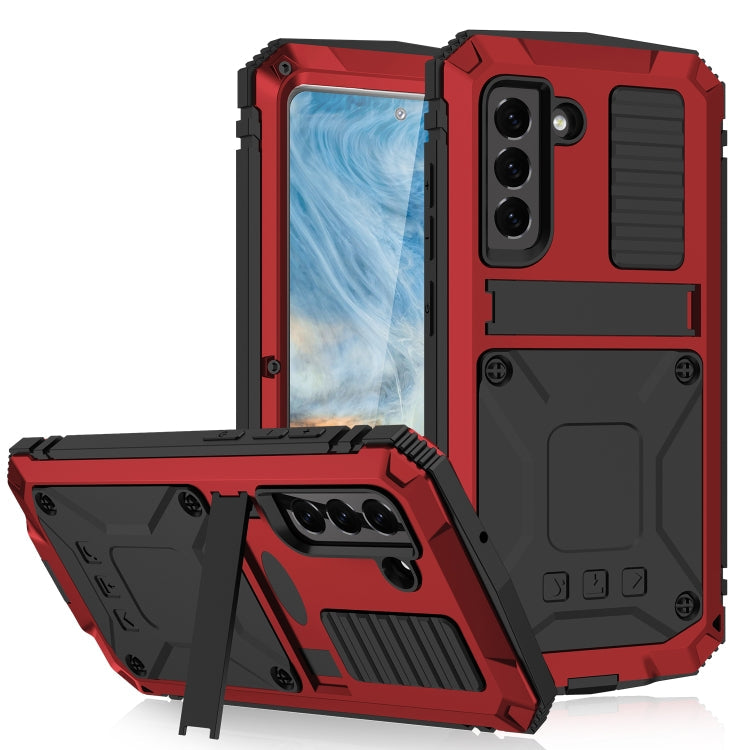 R-JUST Red Shockproof Waterproof Protective Case for Samsung Galaxy S21 FE