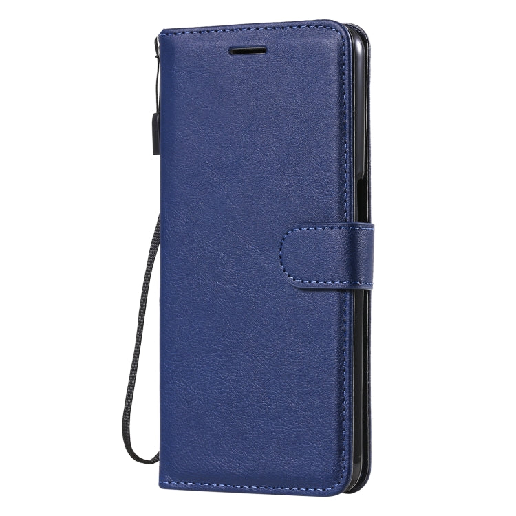 Blue Solid Color Leather Case for OPPO A93 5G / A54 5G / A74 5G with Card Slots & Holder