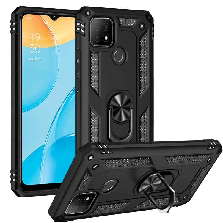 Shockproof Black Protective Case with 360 Degree Rotating Holder for OPPO A15