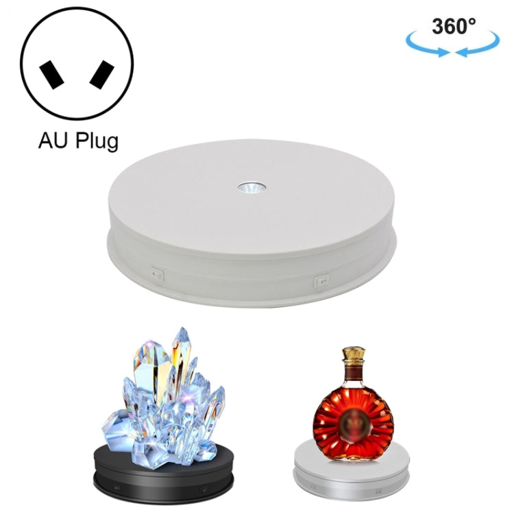30cm Electric Rotating Turntable Display Stand with LED Light and AU Plug