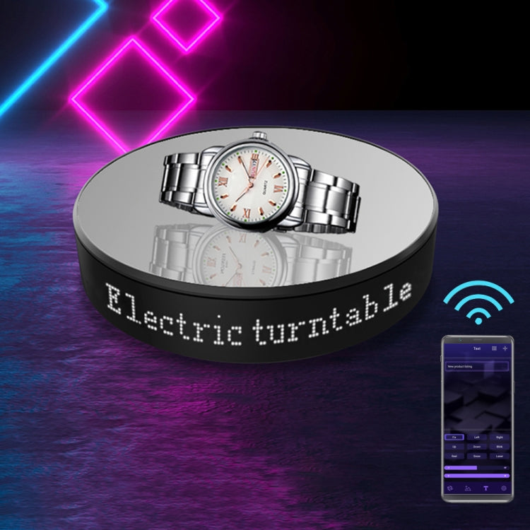 360-Degree Rotating Electric Turntable Mirror Display Stand with Mobile App Control