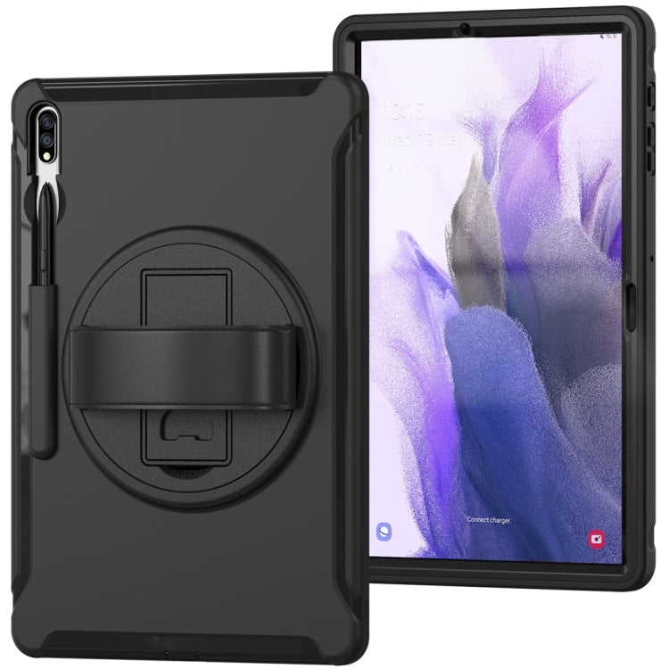 360 Degree Rotation PC+TPU Protective Cover for Samsung Galaxy Tab S7 FE 12.4 inch - Black
