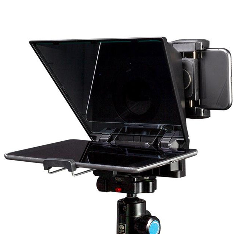 FEELWORLD TP2A NEW Portable Teleprompter with Remote Control & Lens Adapter Ring - Compatible with Mobile Phones, Tablets, and SLR Cameras Up to 8 inches