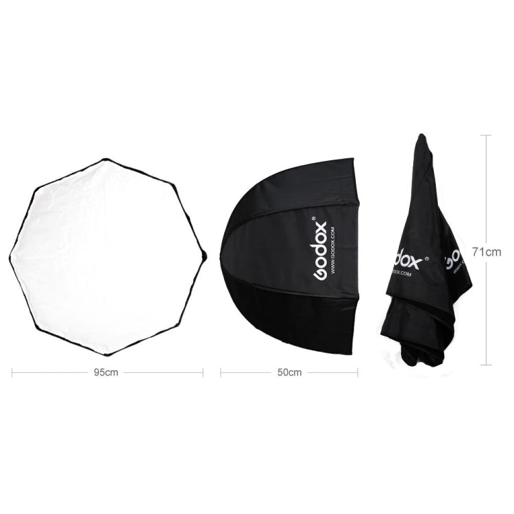 Godox Portable Octagon Speedlite Umbrella Softbox Reflector - 95cm Size