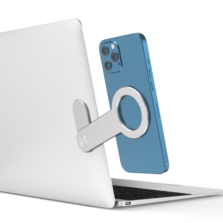 R-JUST SJ05-12 Multi-function Laptop Notebook Magnetic Holder for iPhone 13 Series(Silver)