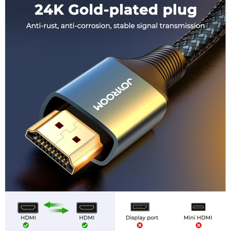 JOYROOM SY-20H1 4K 60Hz HDMI to HDMI Adapter Cable, Length: 2m(Grey)
