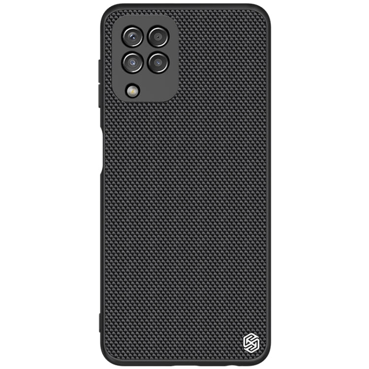 3D Textured Nylon Fiber TPU Case for Samsung Galaxy A22 4G LTE - Black