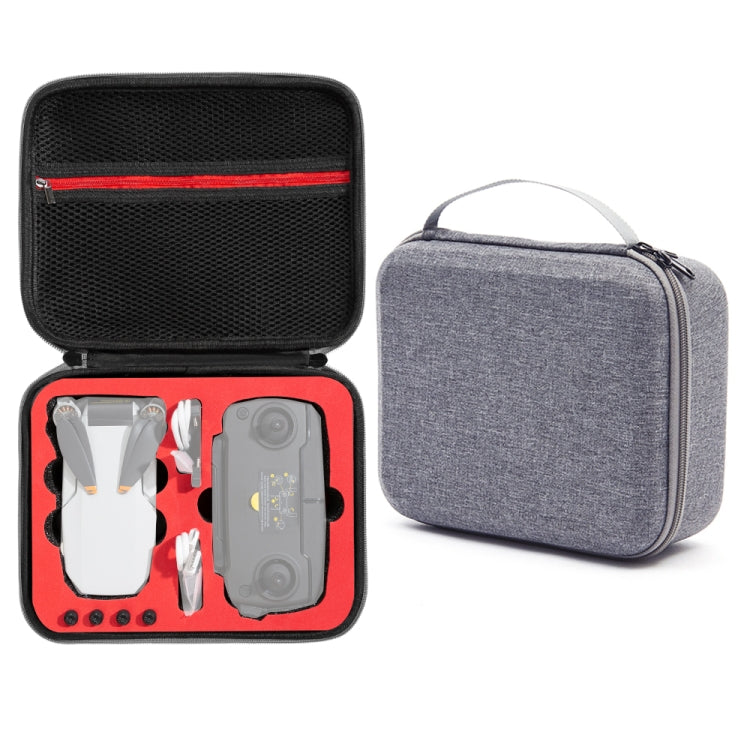 Durable Grey and Red DJI Mini SE Shockproof Hard Case Storage Bag - 24 x 19 x 9cm